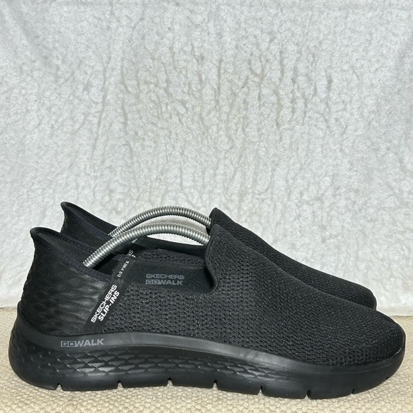 Skechers Womens Black SlipIns Relaxed Fit Reggae Fest 2 Liteweight Shoes SZ 12W - Picture 1 of 11